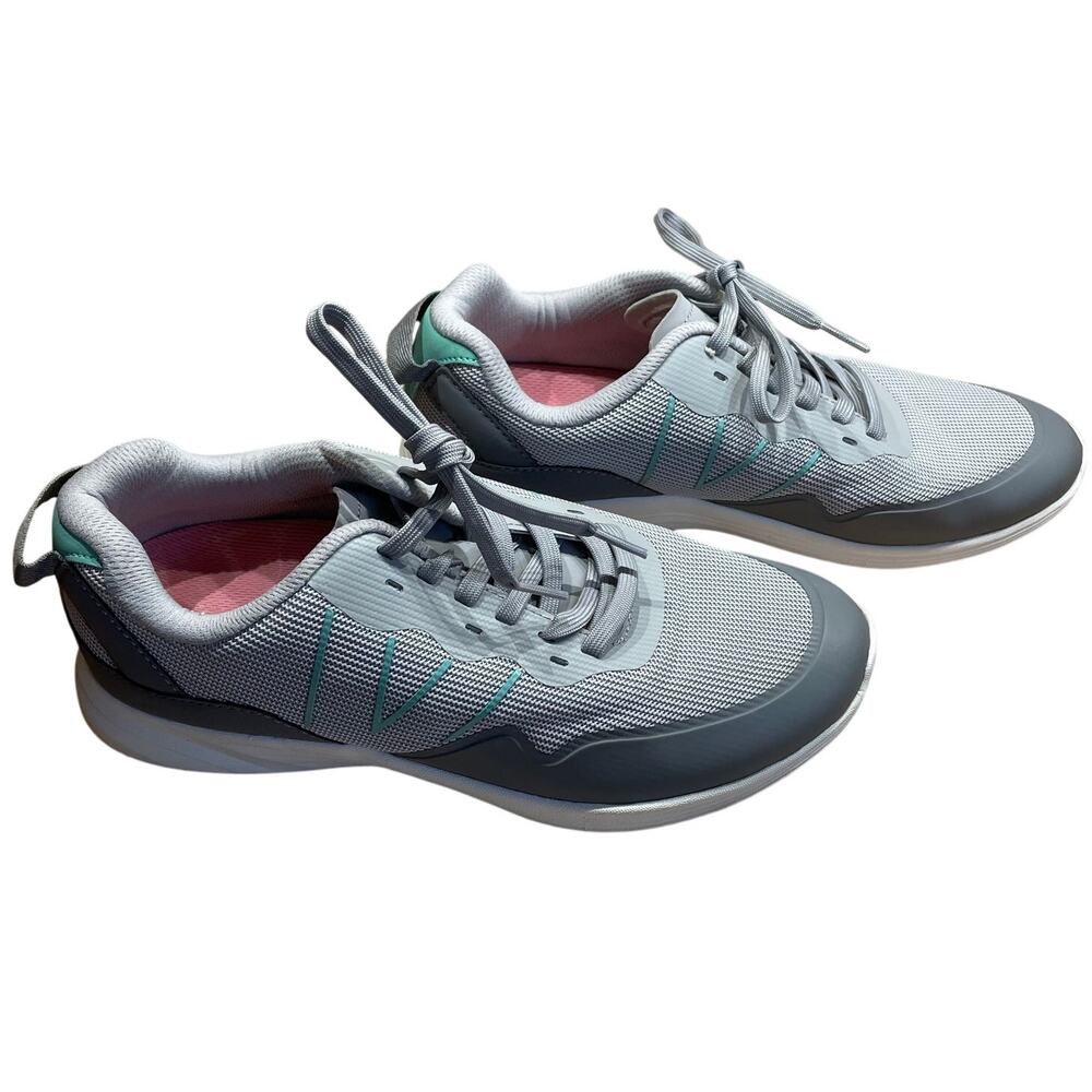 Vionic Women's Audie Grey Lace Up Sneaker Grey/Green Size 7.5 EUC